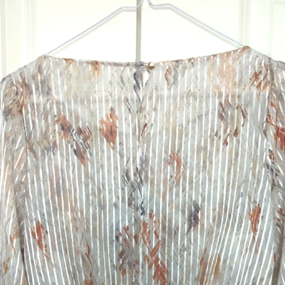 White House Black Market Elegant Multicolor Pleated Dress With Stretch - Sz 0-4 - Picture 5 of 10